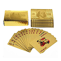 Golden Card | Tass 24 K Gold Plated Poker Playing Cards (Golden)
